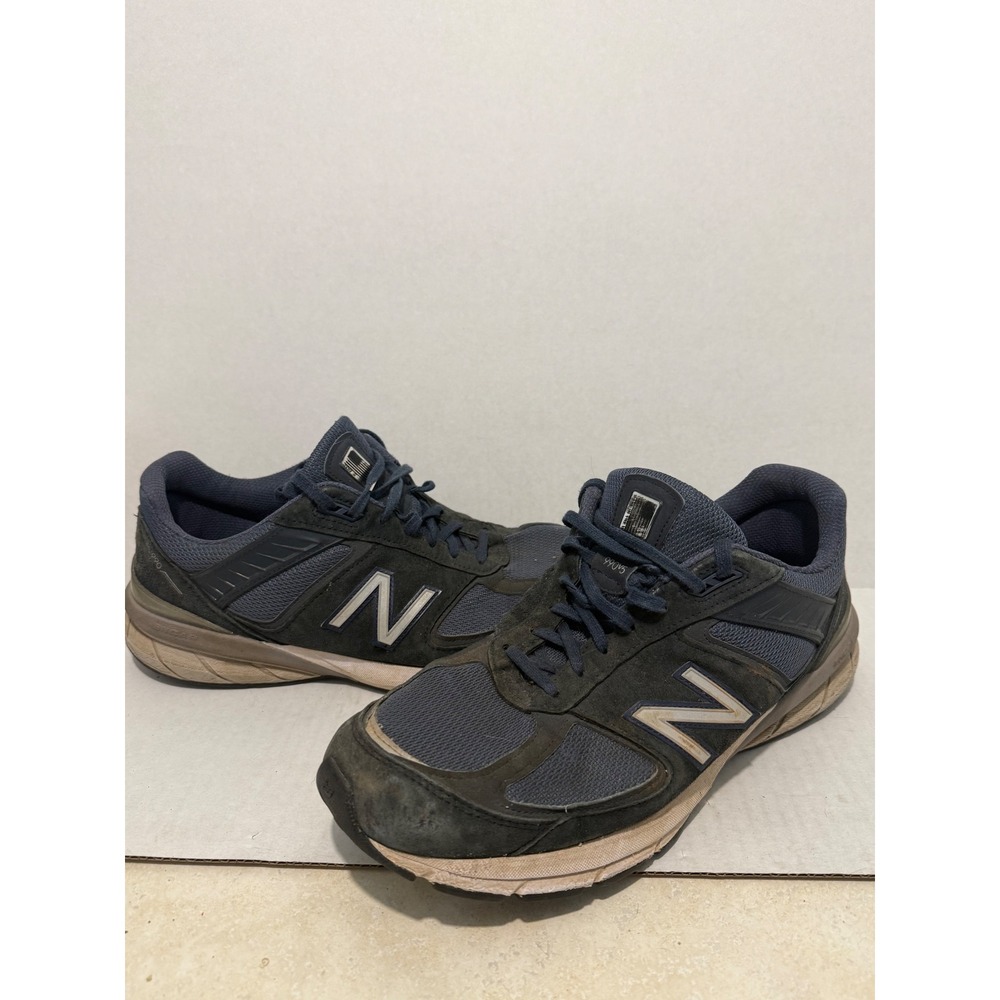 New Balance 990v5 Mens 13 Navy Blue Running Shoes Made in USA M990NV5